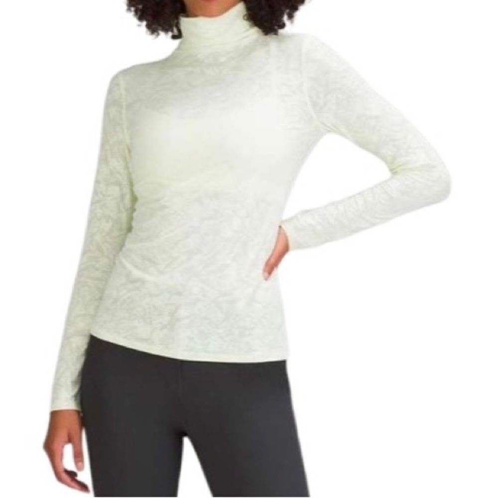Lululemon Slim-Fit Jacquard Turtleneck Crumple Mini Jacquard Elixir Size 4